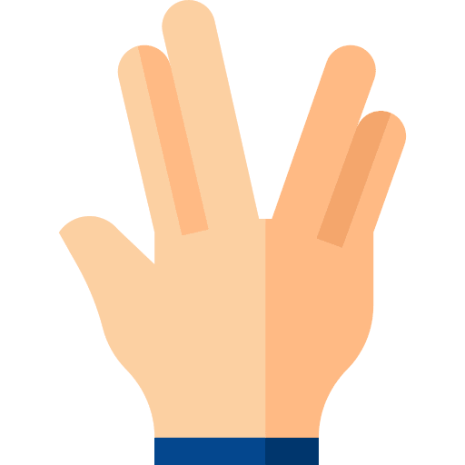 Vulcan salute hands and gestures science fiction vulcan icon