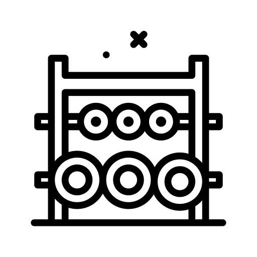 Weights sports and competition shelf fitness icon