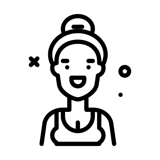 Woman person training runner icon