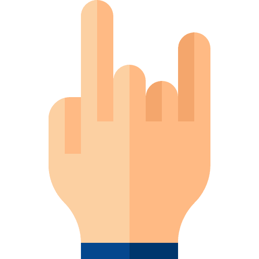 Rock hands and gestures heavy metal gesture icon Rock hands and gestures heavy metal gesture icon