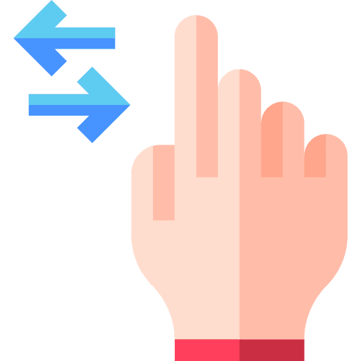 Scroll hand touch screen icon Scroll hand touch screen icon