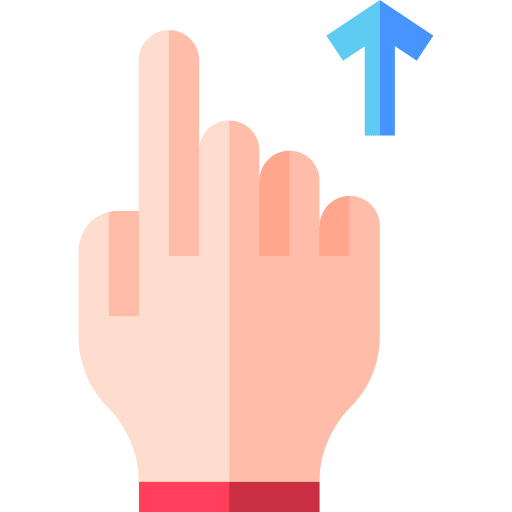 Scroll hands and gestures up gestures icon Scroll hands and gestures up gestures icon