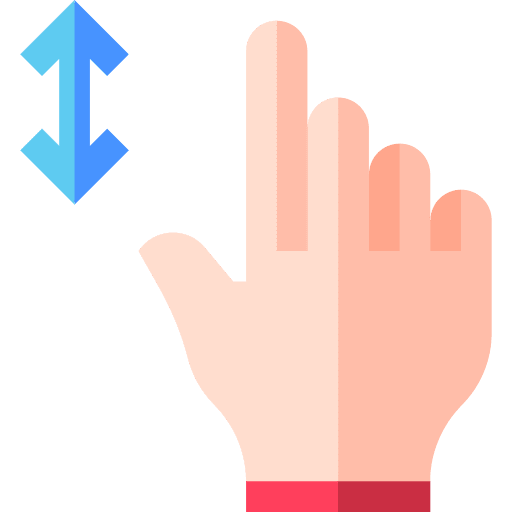 Scrolling scroll vertical touch screen icon Scrolling scroll vertical touch screen icon