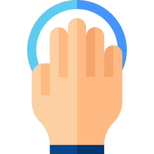 Touch tap gestures hand icon Touch tap gestures hand icon