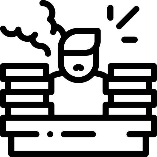 Overload business and finance people desk icon