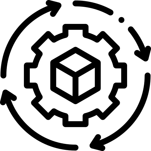 Supply chain shipping and delivery product management supply chain icon