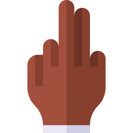 Tap counting two fingers hand gesture icon Tap counting two fingers hand gesture icon
