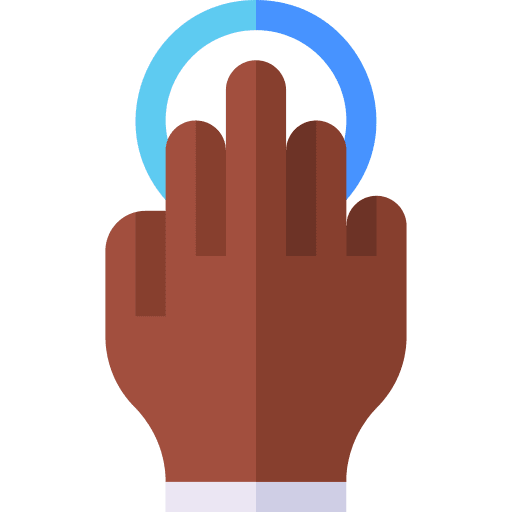 Touch hand interaction touch screen phone icon Touch hand interaction touch screen phone icon