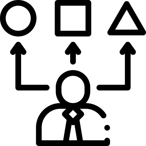Assortment arrows ways options icon