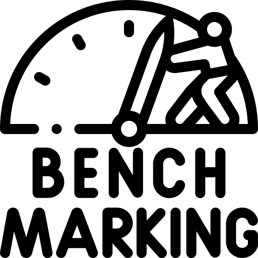 Benchmarking benchmarking benchmark graphic icon Benchmarking benchmarking benchmark graphic icon