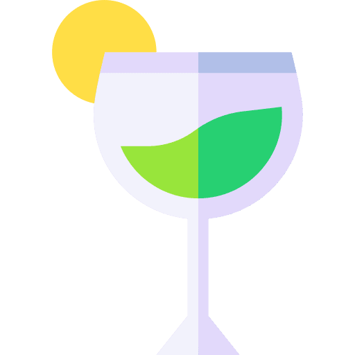 Cocktail food and restaurant lemon slice alcoholic drink icon