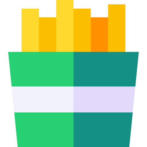 French fries fast food junk food unhealthy food icon