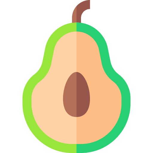 Avocado vegetarian food and restaurant vegan icon