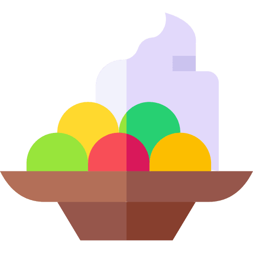 Fritter food and restaurant meal plate icon
