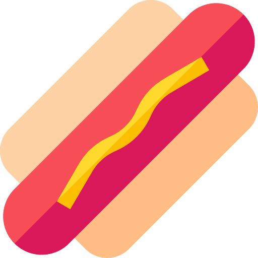 Hot dog food serving hot dog serving dish icon