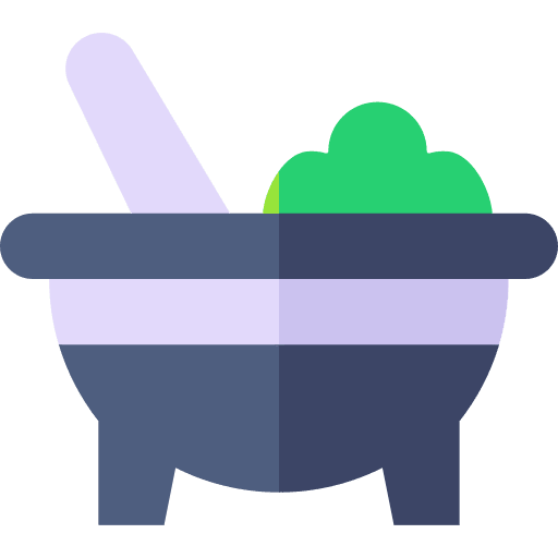 Molcajete mortar food and restaurant stone icon