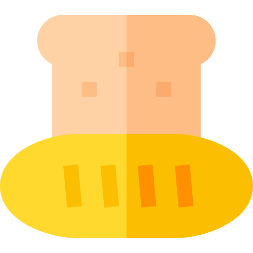 Bread breakfast supermarket bakery icon