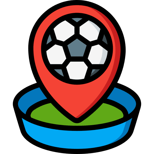 Location pin football placeholder ball icon Location pin football placeholder ball icon