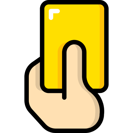 Yellow card rules soccer referee icon Yellow card rules soccer referee icon
