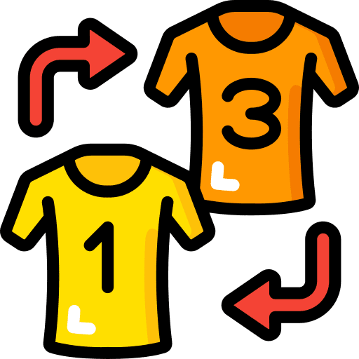 Swap soccer players football icon Swap soccer players football icon
