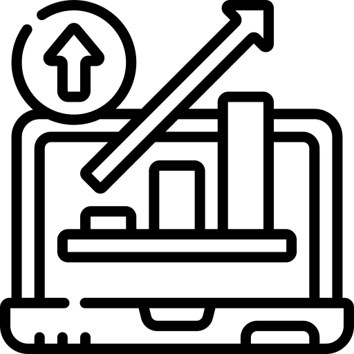 Profit electronics growth computer icon Profit electronics growth computer icon