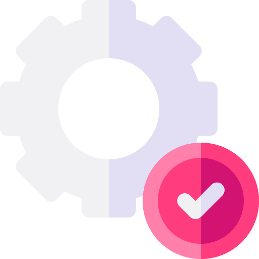 Easy installation settings construction and tools check icon