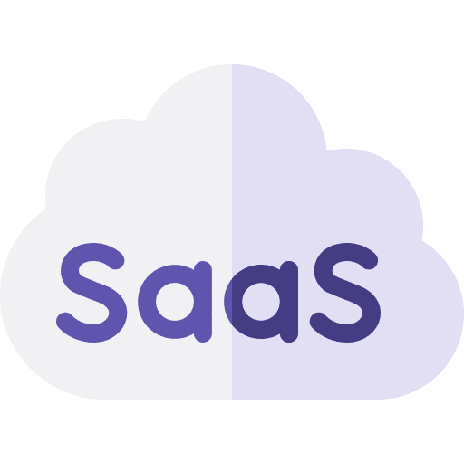 Saas seo and web cloud service big data icon