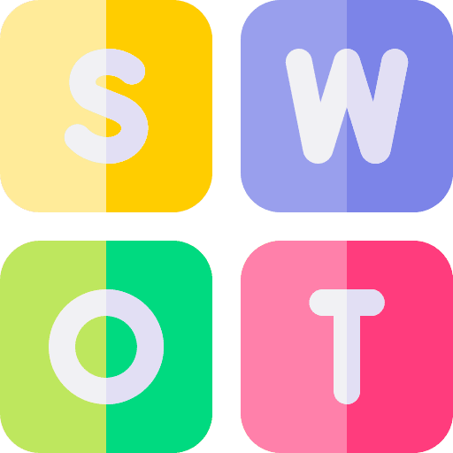 Swot analysis puzzle strategic business and finance icon