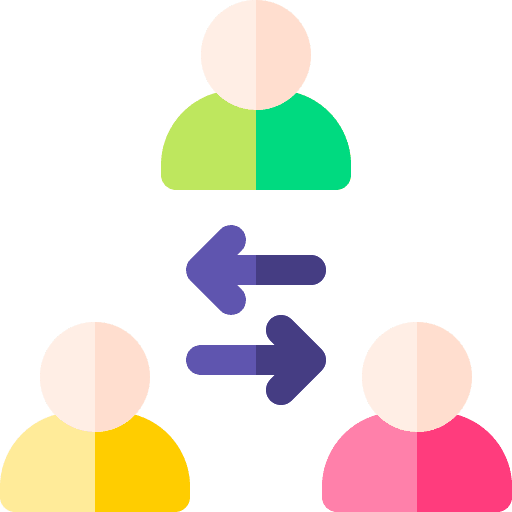 Intermediary intermediary discussion communications icon