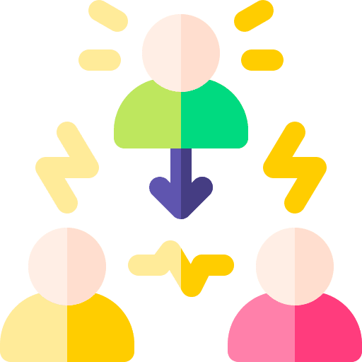 Intermediary mediation umpire communications icon