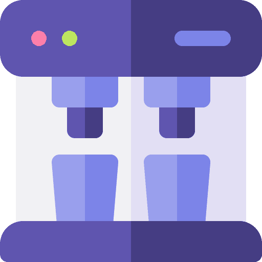 Self service coffee machine automatic drink icon