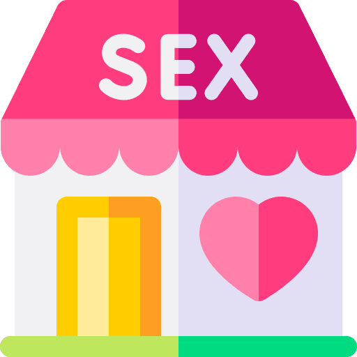 Sex shop sex store city icon