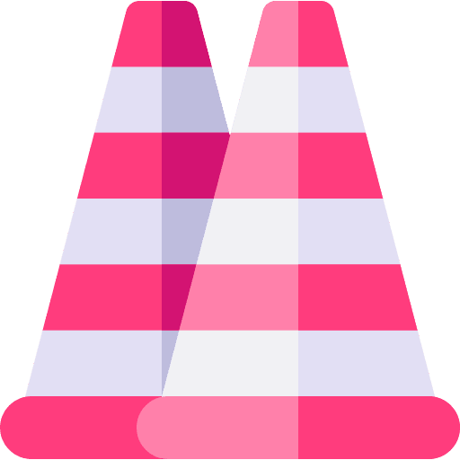 Bollard traffic cone post urban icon