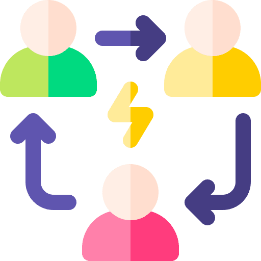 Third party sharing work team icon