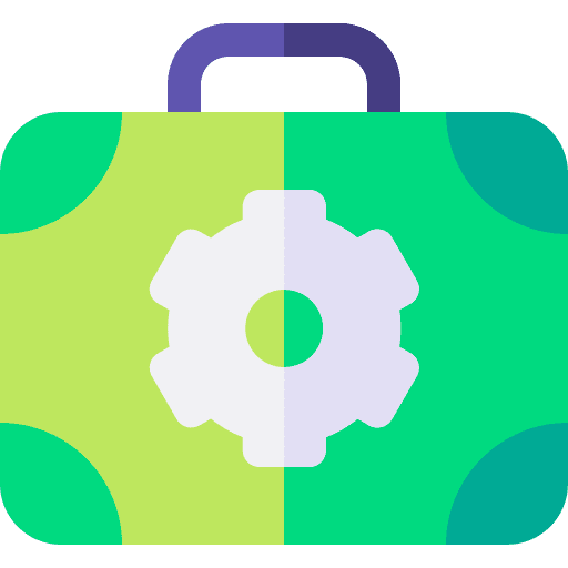Work in progress management business and finance gear icon