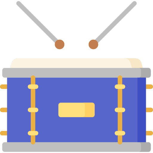 Drum musical instrument drumstick percussion instrument icon Drum musical instrument drumstick percussion instrument icon