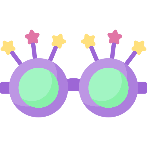 Glasses celebration fun glasses icon Glasses celebration fun glasses icon