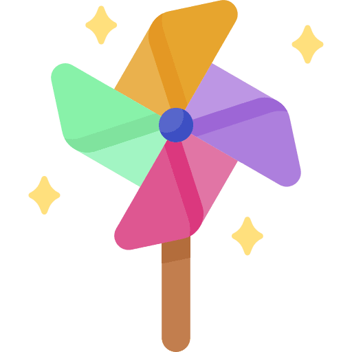Pinwheel children paper kid and baby icon