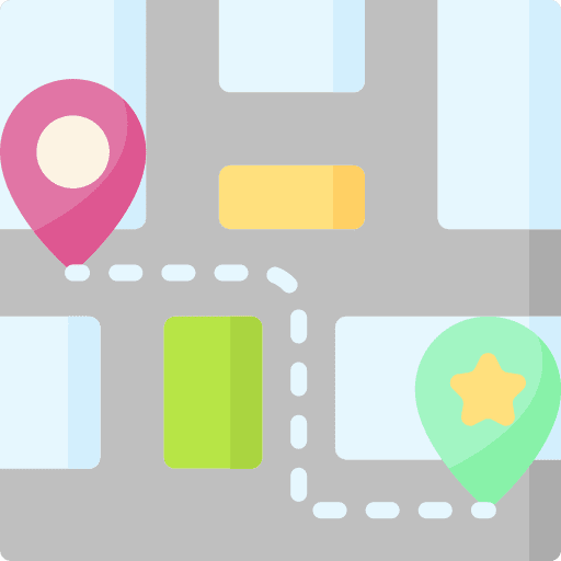 Route route guidance maps and location icon