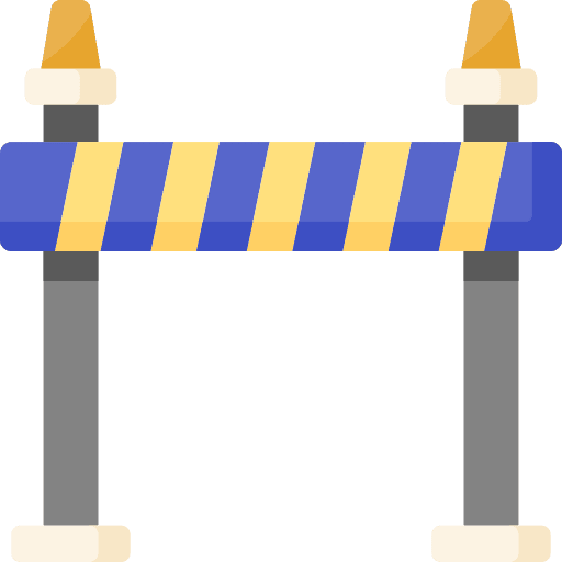 Barrier security road barrier road block icon Barrier security road barrier road block icon