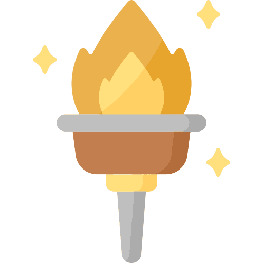Torch greek mythology olympic flame torch icon Torch greek mythology olympic flame torch icon