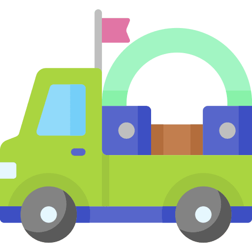 Truck birthday and party transportation truck icon Truck birthday and party transportation truck icon