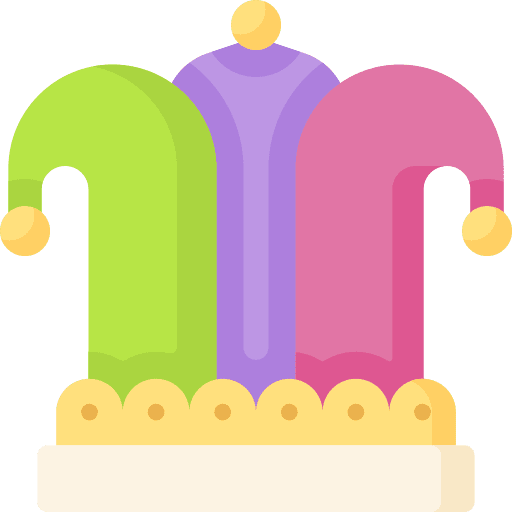 Clown hat costume party carnival jester hat icon Clown hat costume party carnival jester hat icon