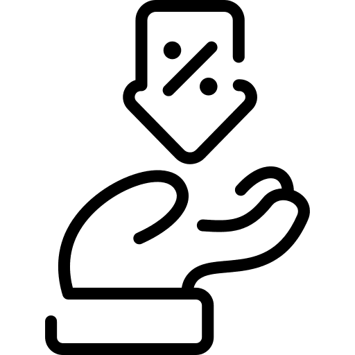 Discount low price sales down arrow icon