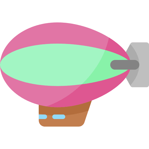 Zeppelin transportation hydrogen aircraft icon Zeppelin transportation hydrogen aircraft icon