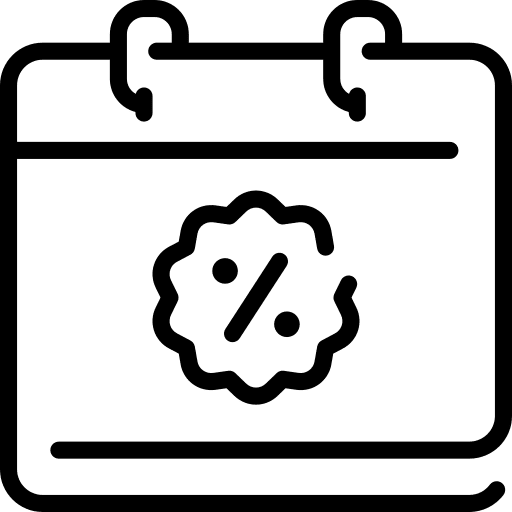Calendar schedule sales date icon