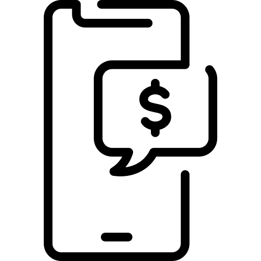 Smartphone online shopping mobile phone communications icon