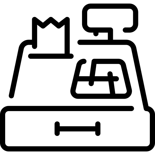Cash register purchase ticket cash register icon