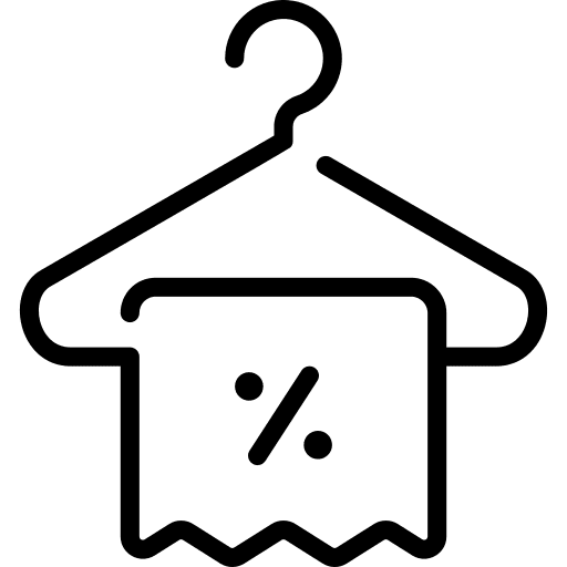 Discount percentage hanger bargain icon