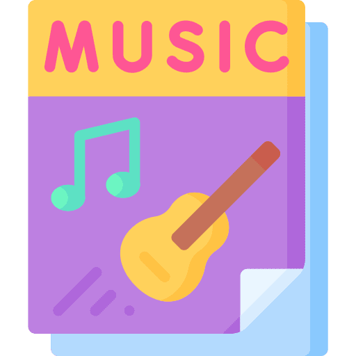 Magazine files and folders music leisure icon